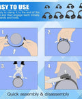 Illustration of Heavy Duty Nylon Hose Clamp Set With Double Gripping Design 48Pcs Eight Size Plastic Snap Ratcheting Clamps usage method