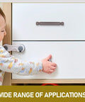 Child reaching for drawer with a 2 Pack Zinc Alloy Kitchen Cabinet Door Handles Retro Drawer Pulls Vintage Wardrobe Handles installed