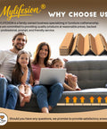 Family sitting on a couch with Heavy Duty Couch Cushion Support Board, engineered wood panel for sagging sofa seats, 21.7x70 size.