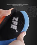 Close-up of blue and orange Color Coded Pro Grade Waffle Foam Buffing Pads And Wool Pad Kit For 5 Inch Backing Plate Car Polisher