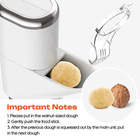 Upgrade Your Pasta Game With This Gourmet Press Attachment showing dough size for mixing.