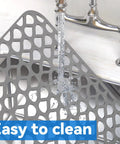 2 Pack Silicone Sink Mats Dope Non Slip Foldable Grids For Kitchen Sinks, Heat Resistant Food Grade under running water in sink