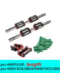 Beefed Up Linear Guide Rail Set For CNC Machines And 3D Printers With HGH15CA HGW15CA Slider Type Stainless Steel Precision Rails 200 To 1400mm Length Smooth Low Friction Motion Ideal For DIY CNC Robotic Arms And Auto Inspection, stainless steel rails with sliders