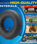 4.10/3.50-4 Replacement Inner Tube With Bent Valve Stem, 10 Inch Outer Diameter, ideal for wheelbarrows and lawn mowers