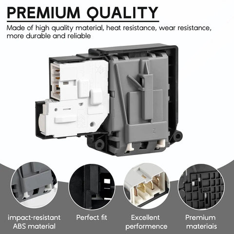 Washer Door Lock Switch Assembly Replacement For LG Front Load Washers EBF61315802 Compatible With WM3670HVA WM3670HWA