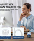 Person using Hydrogen Water Bottle Generator With SPE Technology On The Go Portable 230 Milliliter Capacity Hydrogen Rich Water Maker