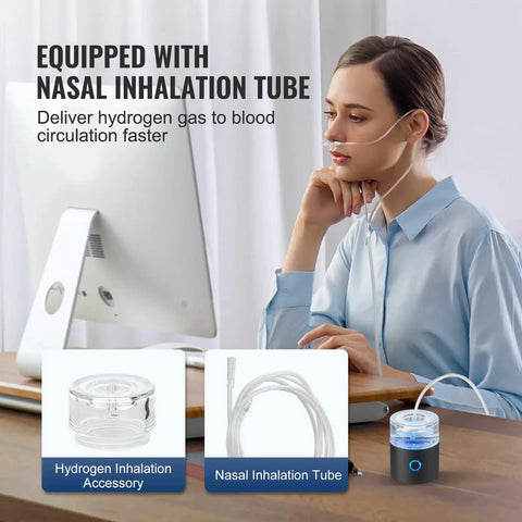 Person using Hydrogen Water Bottle Generator With SPE Technology On The Go Portable 230 Milliliter Capacity Hydrogen Rich Water Maker