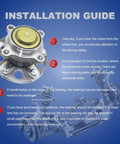 Installation guide for 512544 Rear Wheel Bearing And Hub Assembly For Honda Accord and Acura TLX, showing assembly details.