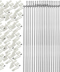 Stainless Steel Z Push Rods 1.2mm x 450mm with 4-Hole Nylon Control Horns 21x10mm for RC Airplane Boat Replacement Parts