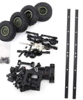 Oil Tank Trailer Chassis For 1 To 16 RC Cars Fits WPL B24 B16 B36 Kits Military Truck DIY Accessory parts layout
