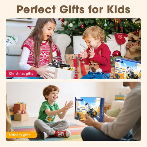Epic Hands On Programmable Robot Kit For Kids Ages 8 To 12 And 12 To 16 With Remote And App Control ESP32 Powered Scratch And Arduino Compatible STEM Toys For Boys And Girls Yellow Christmas and birthday gift scenes
