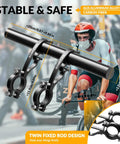 Extended Bike Handlebar Extender For Mounting Speedometer GPS And Phone, carbon fiber, aluminum, 25.3 cm, twin rod design