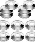 Built Tough 304 Stainless Steel Escutcheon Plates Set Of 12 Slick Pipe Rings, modern round wall caps for copper lines.