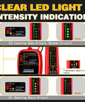 Automotive Wire Tracer Open And Short Finder Circuit Tester and Wire Breaker Locator showing LED indicators and settings.