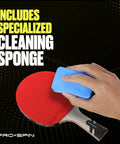 Table Tennis Rubber Cleaning Kit With 200ml Rubber Cleaner And Sponge Included For Ping Pong Paddles Eliminate Dirt And Dust Boost Spin Enhance Control And Preserve Rubber For Long Lasting Play cleaning sponge on ping pong paddle