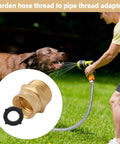 Brass Garden Hose Adapter Three Quarters GHT Female To One NPT Male Swivel Connector Reducer For Outdoor Irrigation And Watering Systems No Fuss Leak Free Quick Fit Heavy Duty Hook Up Fits Most Hoses Sprinklers And Tools, brass adapter with washer