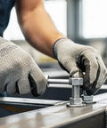 Worker assembling structure with Steel Fender Flat Washers M10 10 x 21 x 1.2 mm 400 Pack Zinc Plated Carbon Steel Hardware.