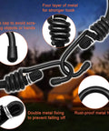 Detailed view of Heavy Duty 24 Inch Bungee Cords With Hooks Pack Of 4 Black Built Tough Industrial Grade Outdoor Tie Downs features