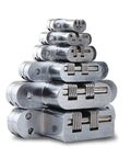 Stack of Hidden Door Hinge Set With 8 Pack Concealed Cross Hinges In Zinc Alloy Heavy Duty 180 Degree Invisible Swing For Wooden Doors