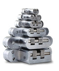 Hidden Door Hinge Set With Zinc Alloy Concealed Cross Hinges, 180 Degree Invisible Swing, stacked view