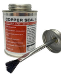 High Temp Copper Anti Seize Lubricant 1800F For Spark Plugs Exhaust Manifolds Bolts And Brakes Prevents Seizing And Corrosion USA Made 8oz Multi Purpose Assembly Lubricant That Works Like A Champ, open can with brush