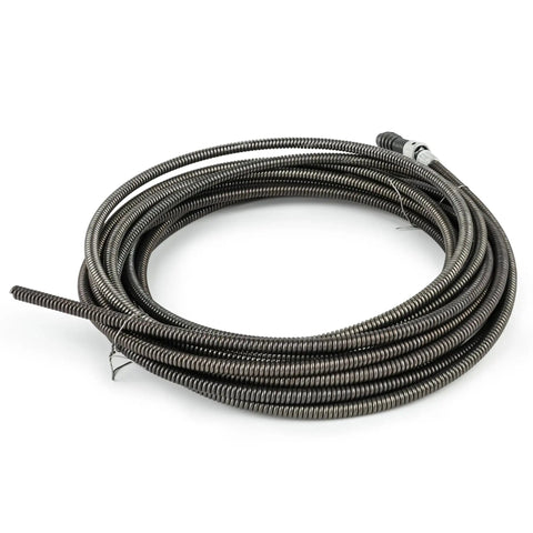 Straight Up Drain Cleaning Cable Sewer Snake FiveSixteen In By TwentyFive Ft Drop Head Auger heavy duty metal coil for pipe clogs.