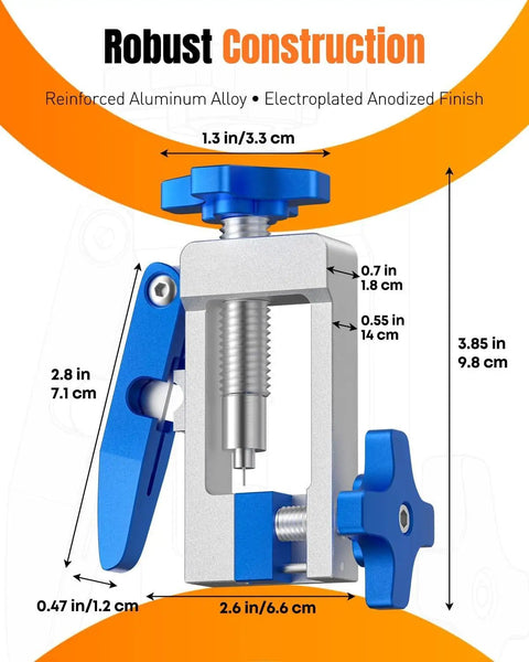 2 In 1 Bike Hydraulic Brake Tool Kit With Needle Driver And Hose Cutter Pro Grade Aluminum Alloy Build measurements