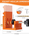 All In One Pocket Hole Jig Kit For Super Strong Hidden Joints With 15 Degree Adjustable Drill Guide Easy Angled Hole Setup