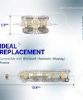Dryer Repair Kit With 8544771 280148 3392519 8577274 Includes Heating Element Thermal Cut Off And High Limit Thermostat showing dimensions