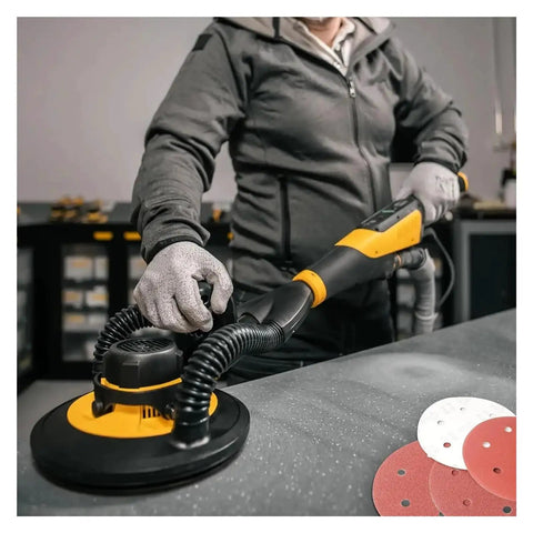 Ultimate 9 Inch 40 Pcs Hook Loop Sandpaper Discs With Six Dust Venting Holes For Rapid Peel And Switch Wood Metal Sanding Jobs That Look Pro in use.
