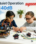 Children assembling robotics with Beefed Up 9g Micro Servo Motors With Metal Gear And Shaft Upgrade Pack - quiet operation <40dB