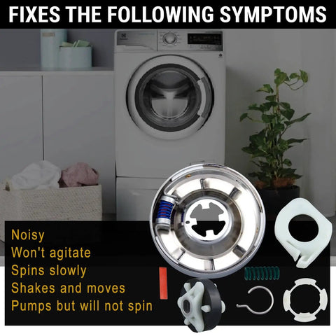 DIY Washer Repair Kit With 285753A Motor Coupling And 285785 Clutch Kit For Whirlpool And Kenmore Washers, Replaces 285331 3351342 3946794 3951311 AP3094537, Complete Replacement Set For Smoother, Quieter Home Laundry for noisy, slow-spinning washer repairs