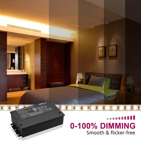 30W Dimmable LED Driver 24V Triac Dimmer Power Supply For LED Lighting AC To DC Transformer Waterproof IP67 UL in bedroom