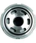 Top view of Premium Genuine OEM Hydraulic Oil Filter HHTA0-59900 for L and M series tractors, showing metallic design