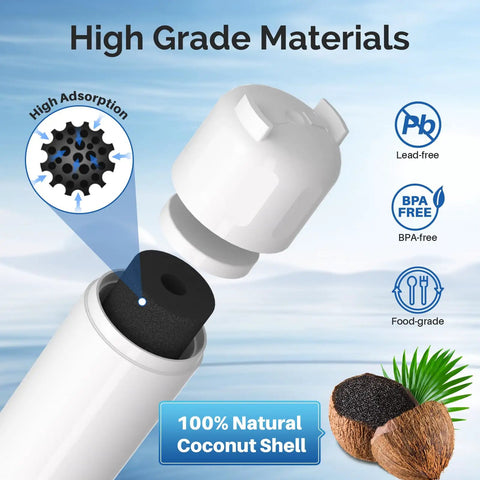 Replacement Refrigerator Water Filter For LG LT800P LT800PC ADQ73613402 9490 4 Pack NSF Certified BPA Free coconut shell materials
