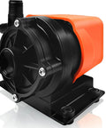 Heavy Duty Marine AC Water Pump 500 GPH 115V Magnetic Drive Circulation System With Run Dry Protection side view with hose connection.