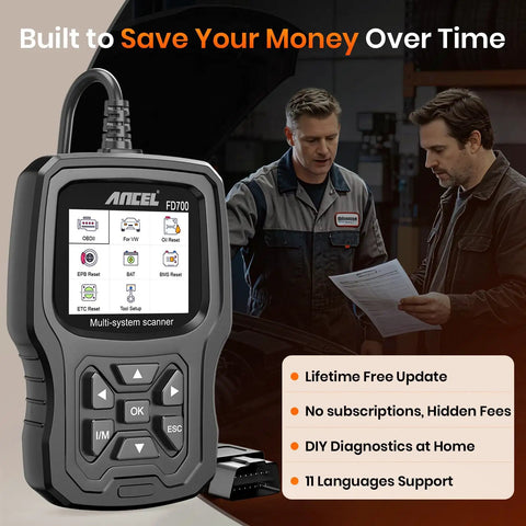 Ford Lincoln Mercury FD700 OBD2 Scanner All In One Full System Diagnostic Tool With Battery Registration ABS SRS SAS BMS TPMS
