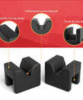 Seven Sparta four-pack car jack pad adapters, front view, black rubber blocks for universal jack stands, 3.0-ton.