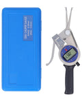 Horett Digital Dial Caliper 8 to 28mm Hole and Groove Depth Gauge with blue case and clear LCD display.
