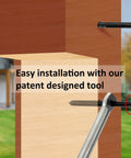 60 Pack Black T316 Stainless Steel Left And Right Hand Thread Swage Lag Screws for Wood Posts, shown being installed.