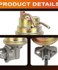 Direct Fit Mechanical Fuel Pump Replacement M60416 For Toyota 4Runner 1984 Celica 1981 1983 Corona 1981 1982 And Pickup 1981 1990 With OE Style Casting And Roller Design For Reliable Performance, close-up view showing details of fuel pump design and materials.