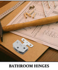 Heavy Duty Stainless Steel Bathroom Mirror Door Hinges With Wear Resistant Finish And Silent Opening, Pivot Hinges For 8-9mm Glass Doors, Built Tough For Commercial Use on assembly sheet
