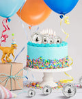 30 Pcs Mini Disco Ball Ornaments Hanging Mirror Balls For Party Decor Wedding on colorful cake with candles and balloons