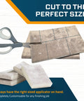 Slick Double Thick Stain Applicator Pad For Wood Finishes and Gel Coating, customizable size with scissors for precise application.