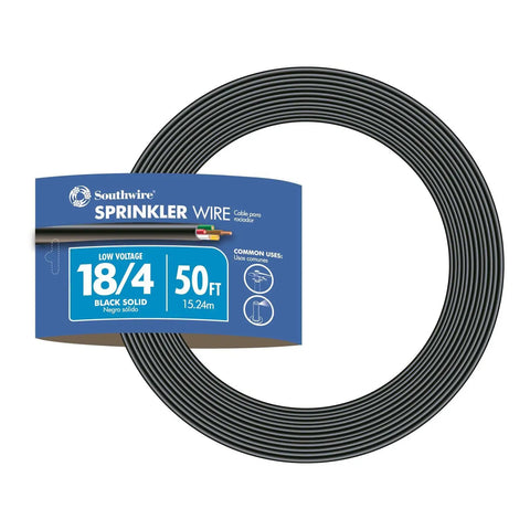 18 Gauge 2 Conductor Sprinkler Wire 1000 Feet, Solid Bare Copper, PVC Insulation, Poly Jacket, coiled on spool with label