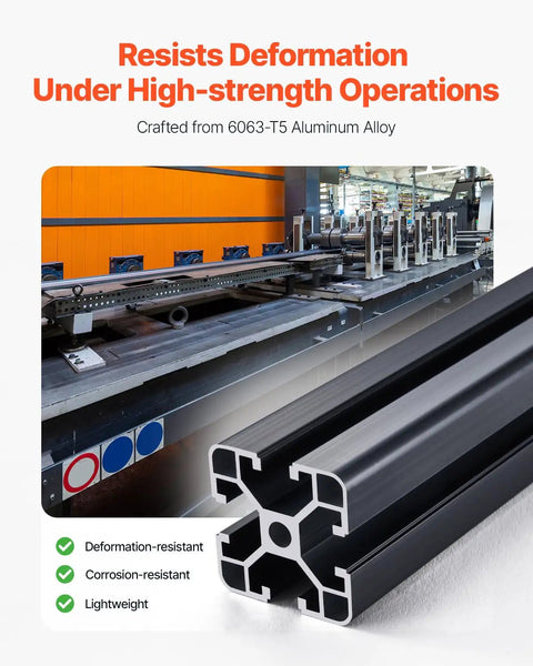 4 Pack 39.4 Inch 4040 T Slot Aluminum Extrusion Profile European Standard Anodized Linear Rail High Strength Aluminum Rails For 3D Printer CNC Machine DIY Laser Engraving Black, 6063-T5 section