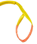 2 Inch By 3 Foot Yellow Flat Eye To Eye Lifting Sling Heavy Duty 6400 Lbs WLL Polyester Double Layer Rigging Sling