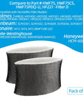 2 Pack Humidifier Filter Replacement Set For Sunbeam And Honeywell Units That Knocks Mineral Buildup From Hard Water Stops White Dust And Clogs Easy Fit Compatible With HWF75 HWF75CS HWF75PDQU HF221D