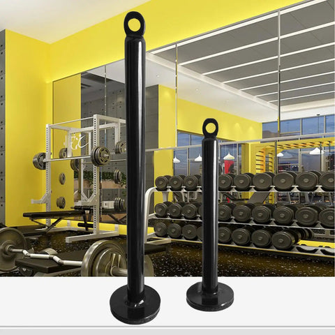 Heavy Duty Dumbbell And Barbell Rack Holder With Weight Plate Loading Pin For Home Gym in a fitness room