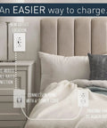 Diagram showing White In-Wall Power Outlet Relocation Kit 6 Foot In-Wall Outlet Extender For Kitchen Remodel DIY Friendly Cable Management